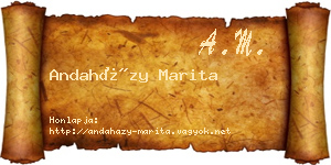 Andaházy Marita névjegykártya